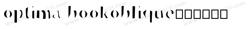 optima bookoblique字体转换